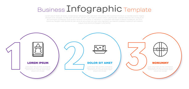 设线圣诞书，牛轧糖与坚果和礼盒。业务信息图表模板。向量图片下载