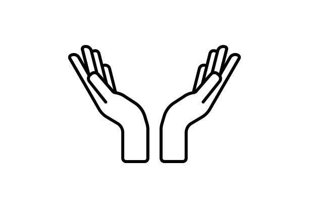 手的手图标，手势线条符号web应用程序的标志图片下载