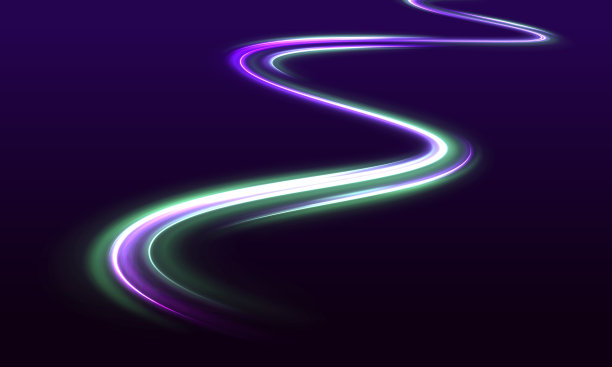 激光束在透明的背景上抽象地发光。图片下载