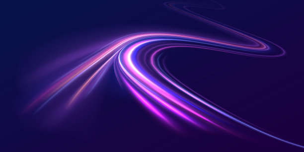 激光束在透明的背景上抽象地发光。图片下载