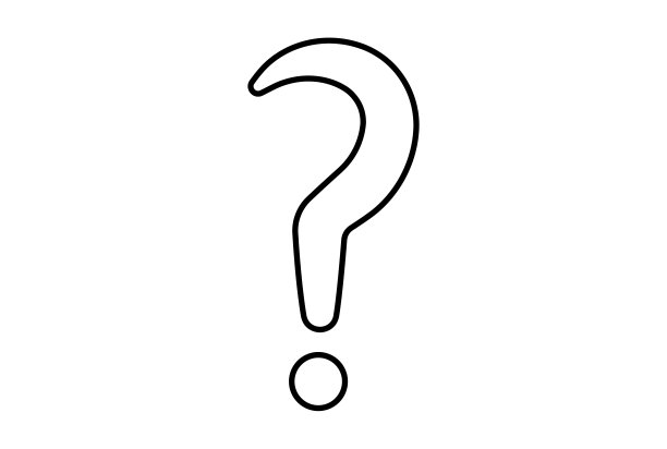 问题线图标黑色问符号标志艺术图片下载