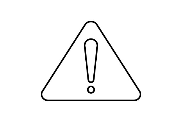 惊叹号轮廓图标黑色错误符号警示标志艺术图片下载