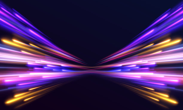 全景高速技术概念，光抽象背景。图片下载