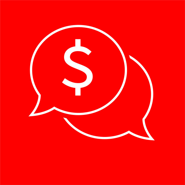 聊天泡沫与美元符号图标图片下载