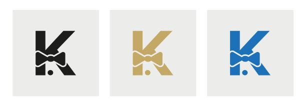 字母k商务领带标志西装标志设计图片下载