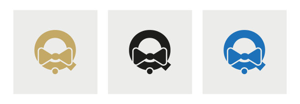 字母q商务领带标志西装标志设计图片下载