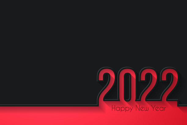 新年快乐2022 -黑色背景图片下载