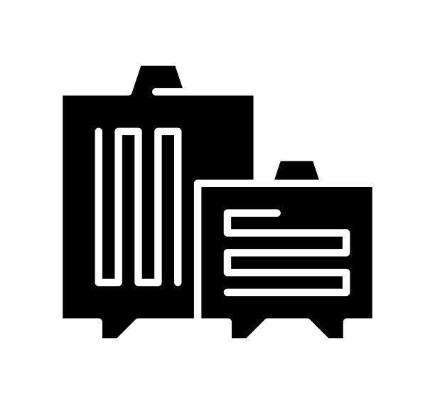 旅行行李黑色填充矢量图标图片下载