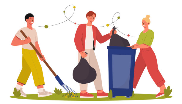 人们清理公园的概念图片下载