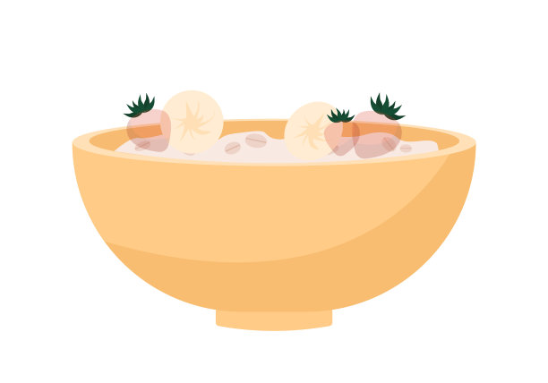 甜牛奶粥早餐概念图片下载