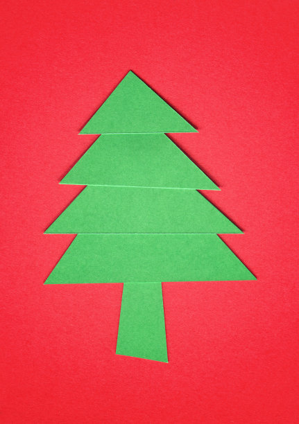 有纸背景的圣诞树图片下载