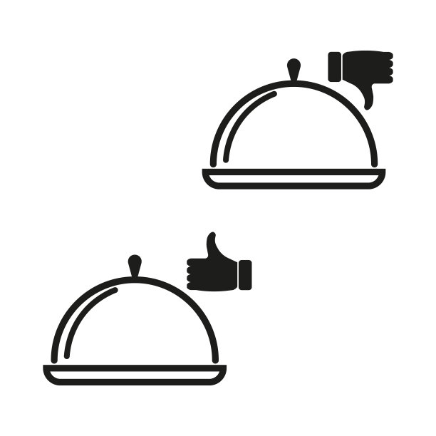 喜欢或不喜欢的食物图标评论家或评论图片下载