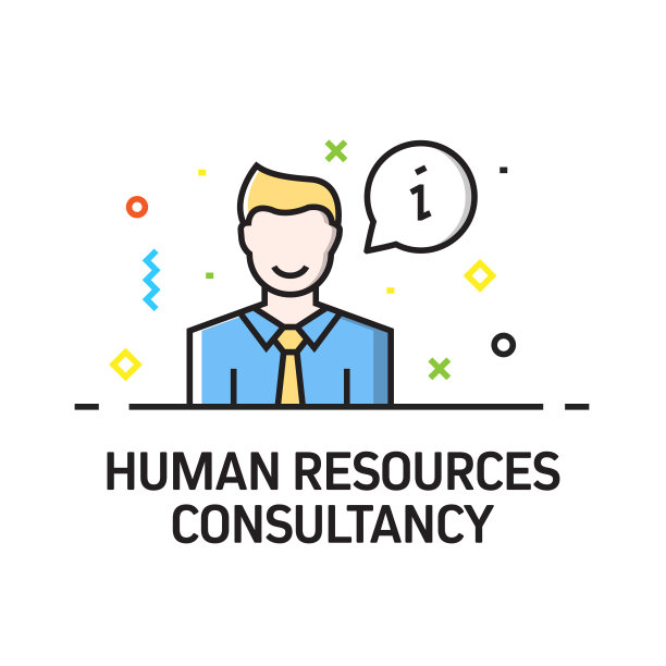 人力资源咨询线图标，轮廓矢量符号插图。图片下载
