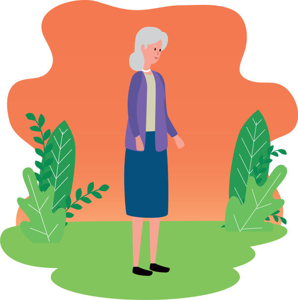 可爱的祖母头像角色图标图片下载