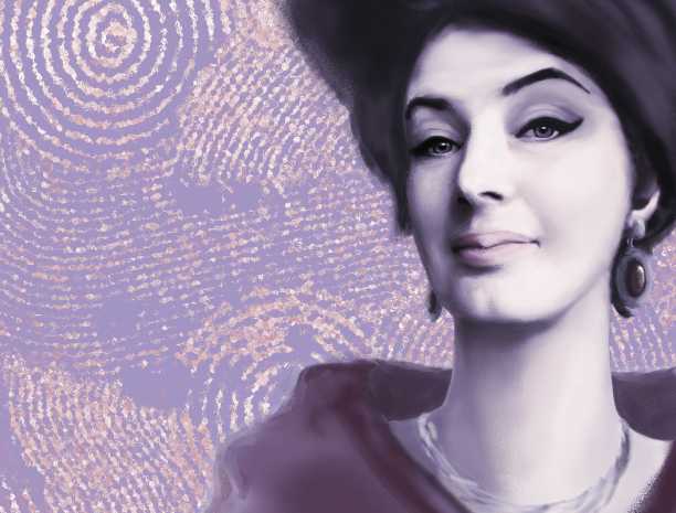 中年妇女的风景肖像图片下载