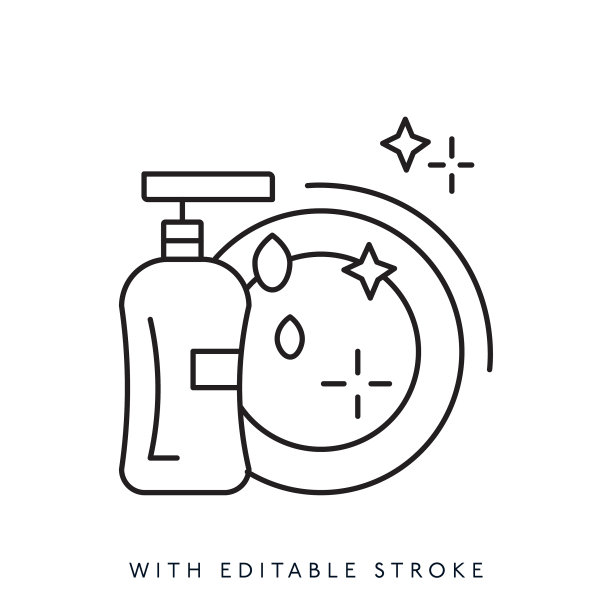 清洁喷雾线图标可编辑笔画图片下载