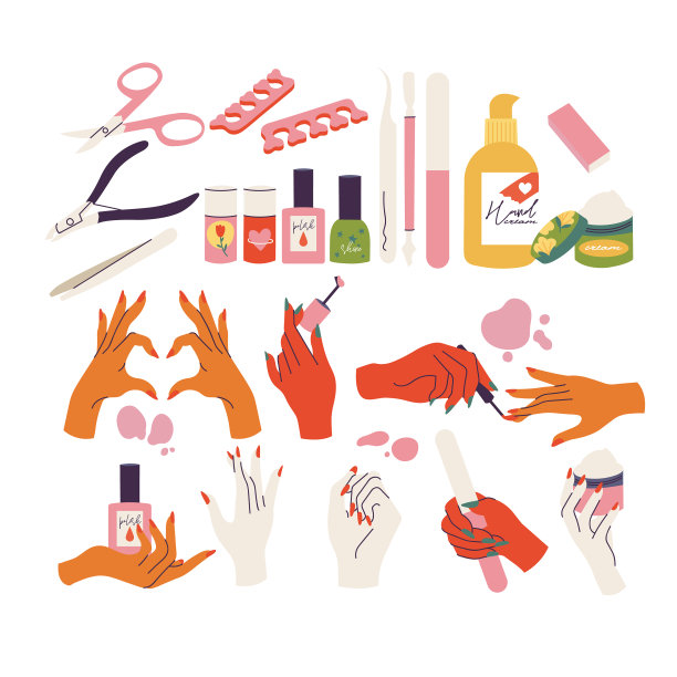 一套美甲配件图片下载