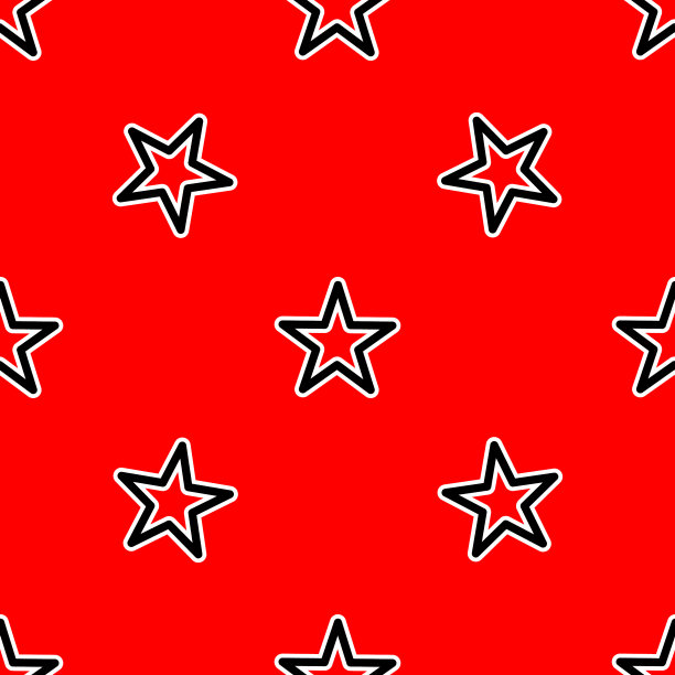 红色背景上的星形图案图片下载