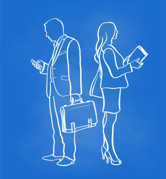 商业他和她黑板图片下载