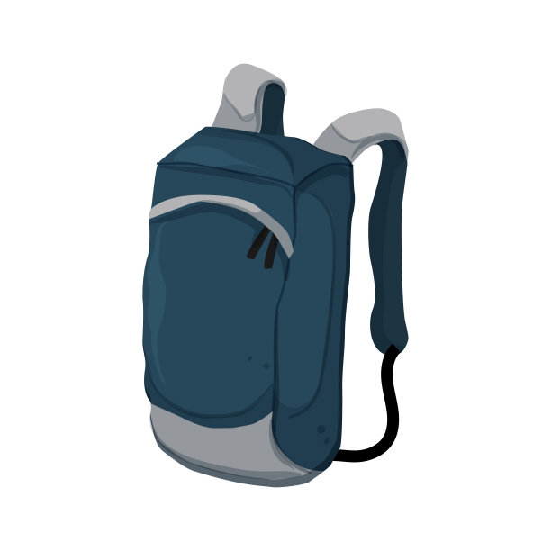 背包背包露营卡通矢量插图图片下载