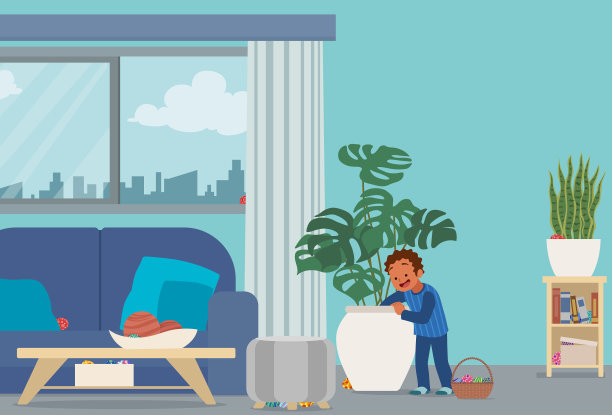 室内寻找复活节彩蛋图片下载