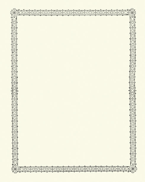华丽的19世纪风格证书边界图片下载