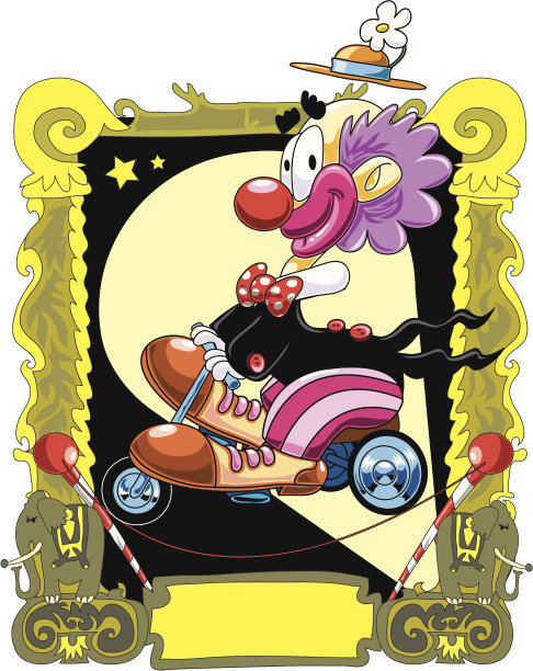 杂技表演师的小丑图片下载