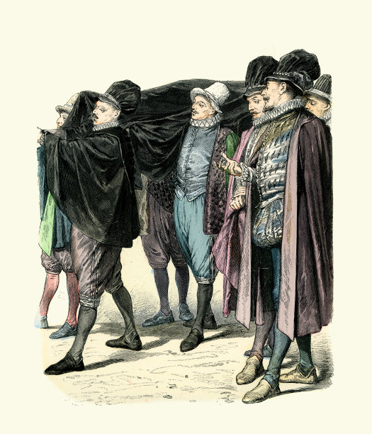 意大利的传统服饰，帕多瓦的意大利葬礼服装，16世纪后期的时尚史图片下载