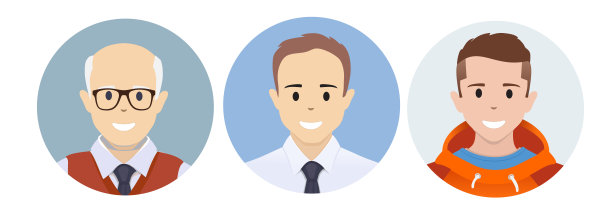 卡通人物头像图标集图片下载