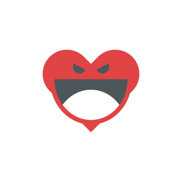 红色心形表情符号图标图片下载
