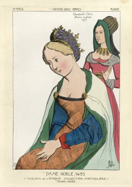 中世纪英国贵族妇女，15世纪图片下载