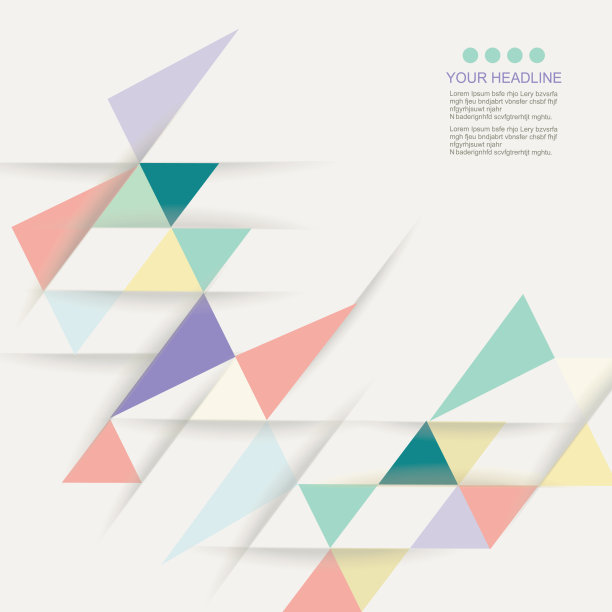 几何三角形背景丑角图案图片下载