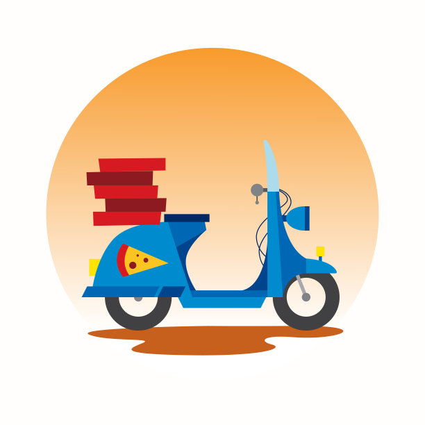 外卖服务理念。披萨盒图片下载