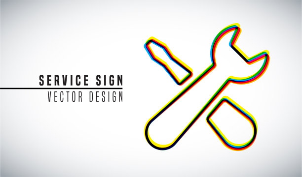 色彩丰富的矢量设计理念。服务图标图片下载