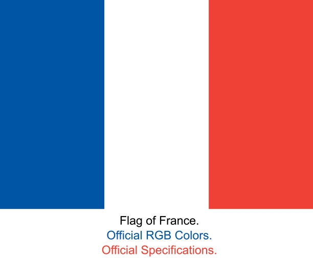 法国官方国旗(RGB官方颜色和官方规格)图片下载