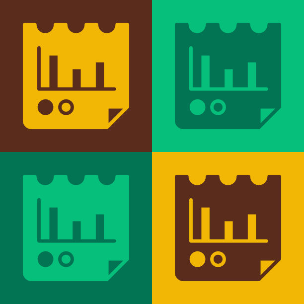波普艺术文件与图形图表图标隔离图片下载