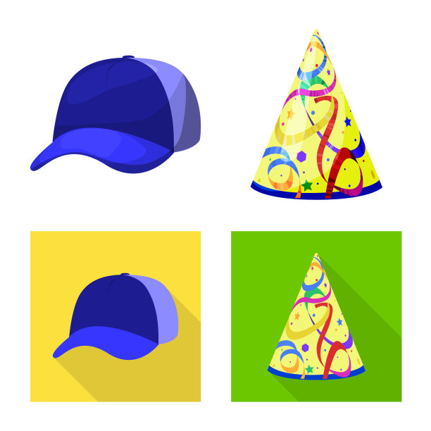 隔离物的衣服和帽子标志集图片下载