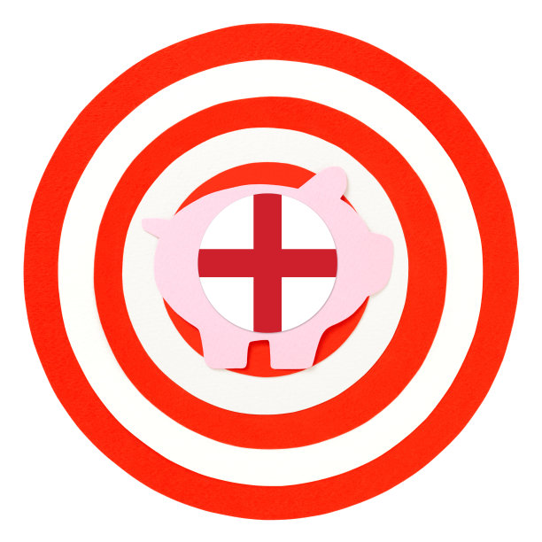 瞄准英国小猪储蓄罐图片下载