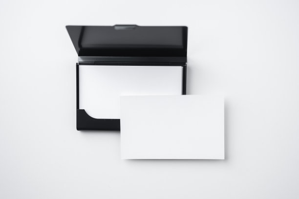 名片盒孤立在白色背景图片下载