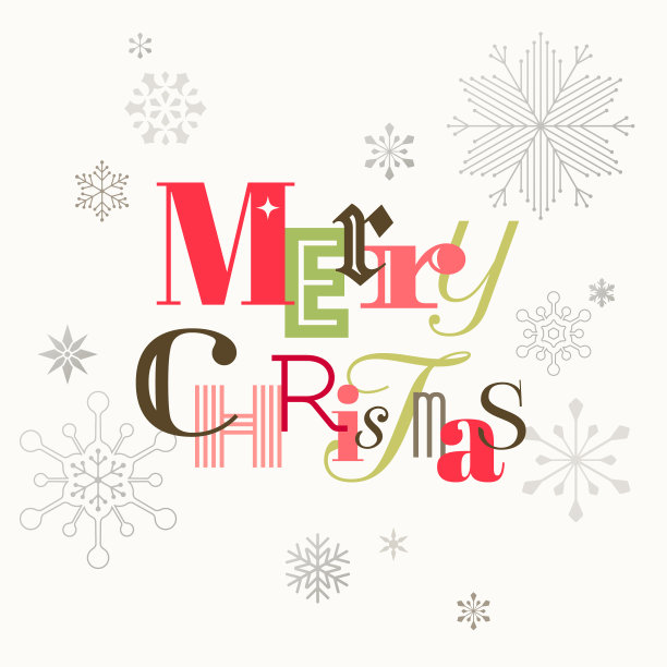 圣诞贺卡与印刷问候图片下载