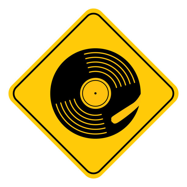 唱片转盘路标志图片下载