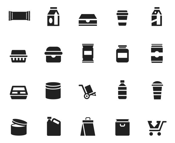 食品包装图标套装图片下载