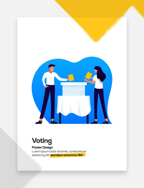 顾客满意，投票概念平面设计的海报，封面和横幅。现代平面设计矢量插图。图片下载