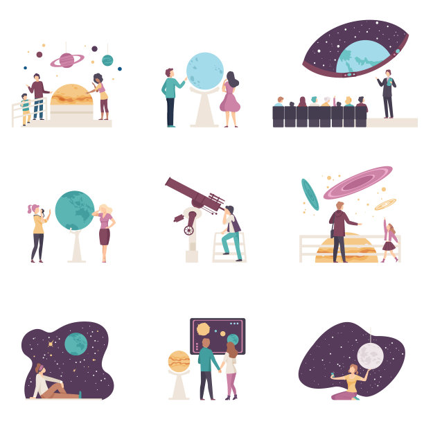 人们在参观天文馆图片下载