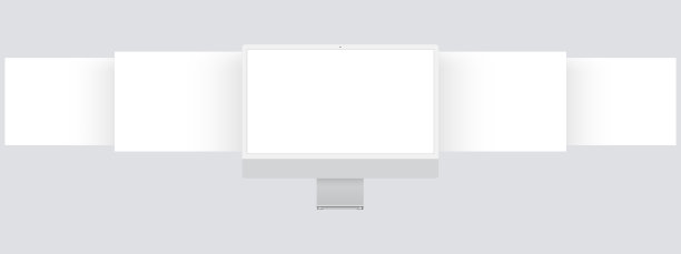 空白网页的计算机显示器模型图片下载