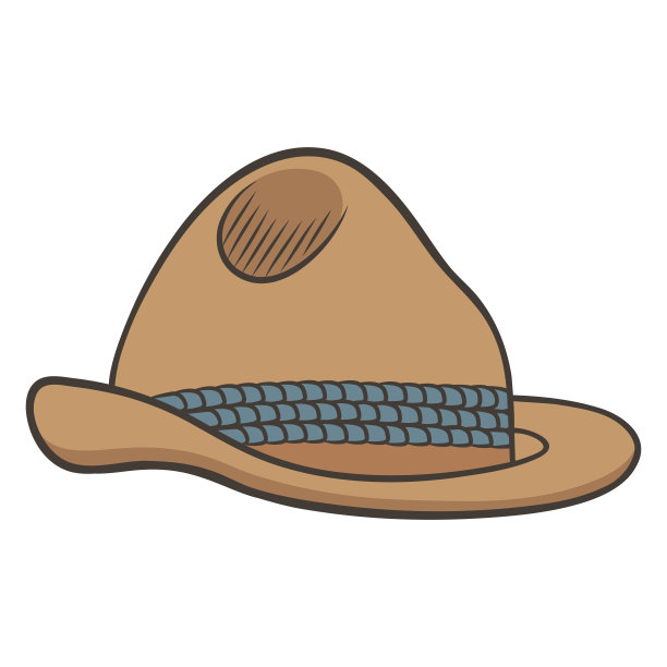 矢量图形插图与狩猎帽图片下载