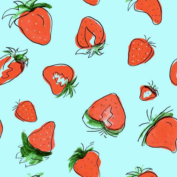 可爱的卡通草莓图片下载