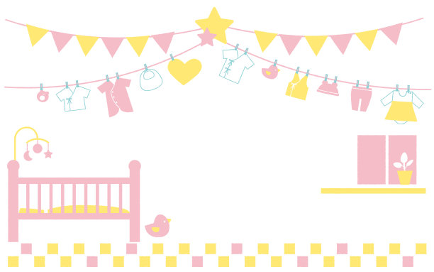 宝贝宝贝用品可爱的插画素材图片下载