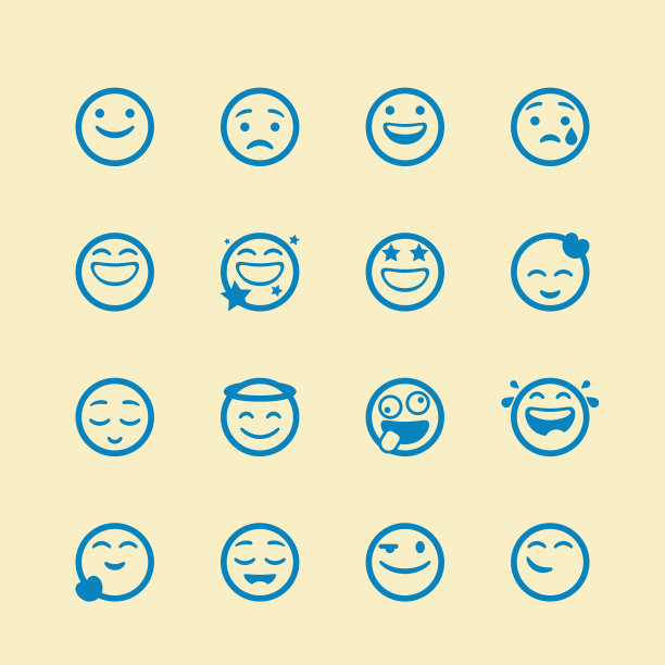 可爱的线条艺术表情集图片下载