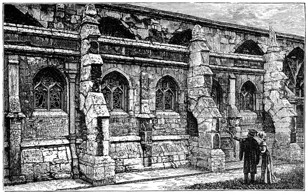 英国格洛斯特格洛斯特大教堂的僧侣盥洗室——19世纪图片下载